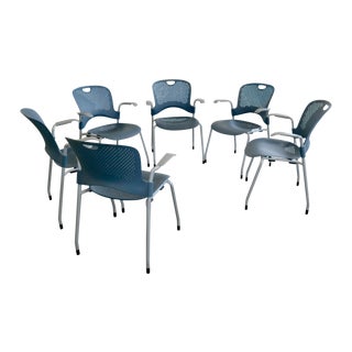 Herman Miller Caper Stacking Office Chairs - S/6 For Sale