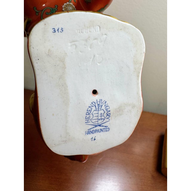 Herend Red Dynasty Foo Dog Guardian Lion Red Ground Hand Painted Porcelain For Sale - Image 15 of 15