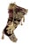 Victorian Style Burgundy Velvet Christmas Stocking With Cherub, Lace & Tassels For Sale