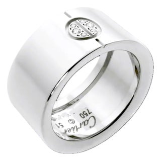Cartier Love Cone Diamond 18k White Gold Ring, Size 6 For Sale