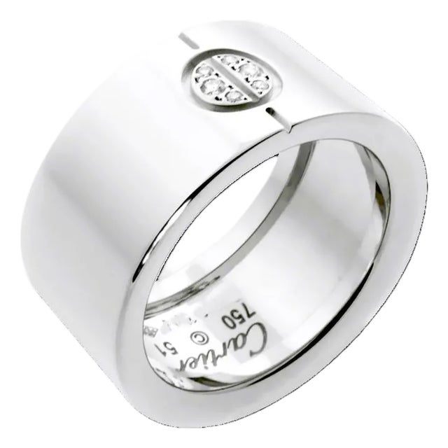 Cartier Love Cone Diamond 18k White Gold Ring, Size 6 For Sale