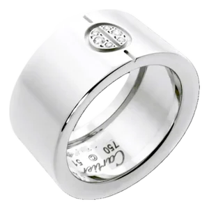 Cartier Love Cone Diamond 18k White Gold Ring, Size 6