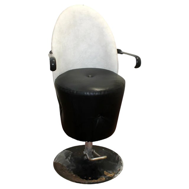 Leather Swivel Hairdressing Salon Chair, 1980s For Sale