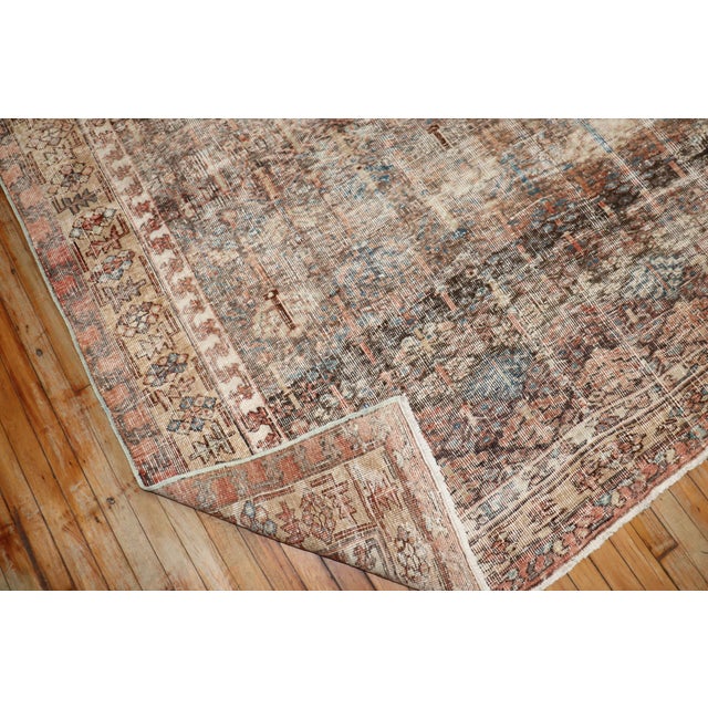 Textile Early 20th Century Zabihi Collection Worn Persian Corridor Size Rug - 6'9" x 19'8" For Sale - Image 7 of 11