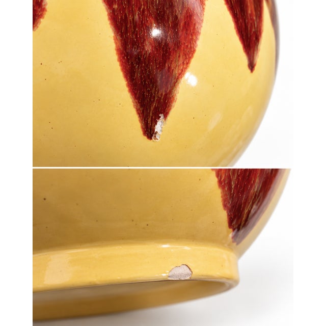 Set of 2, French Puisaye Art Pottery Vases by Jean Maubrou For Sale - Image 4 of 5