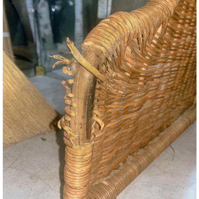 Wicker Hooded Headboard for Daybed For Sale In New York - Image 6 of 6