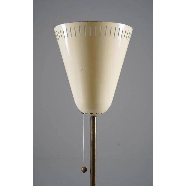 Swedish Modern Uplight Floor Lamp in Brass attributed to Asea, 1940s For Sale - Image 3 of 8