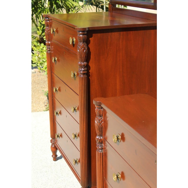 Antique Mahogany Dresser Set With Swivel Mirrors - Circa 1880 Victorian Bedroom Furniture For Sale - Image 10 of 18