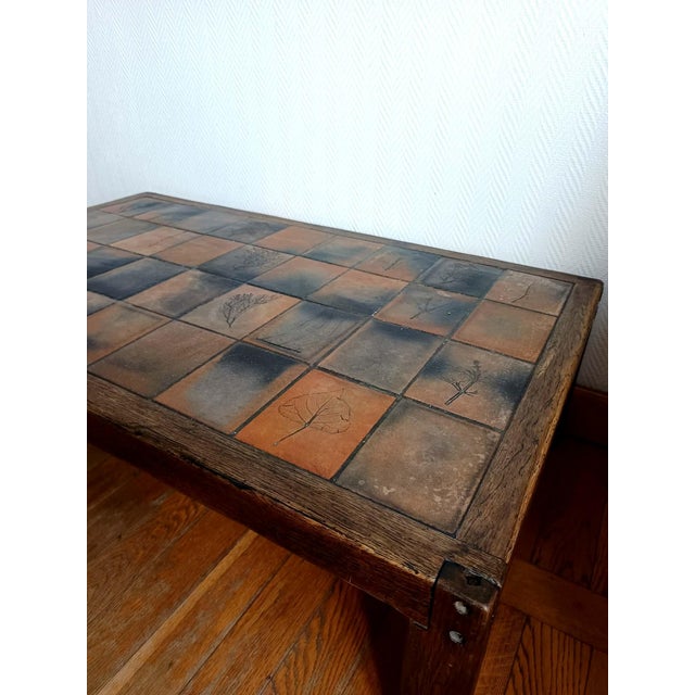Black Terracotta Herbarium Coffee Table in the Garnier Style, 1960s For Sale - Image 8 of 11