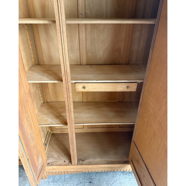 Large Art Deco Oak Wardrobe, 1930s For Sale - Image 13 of 17