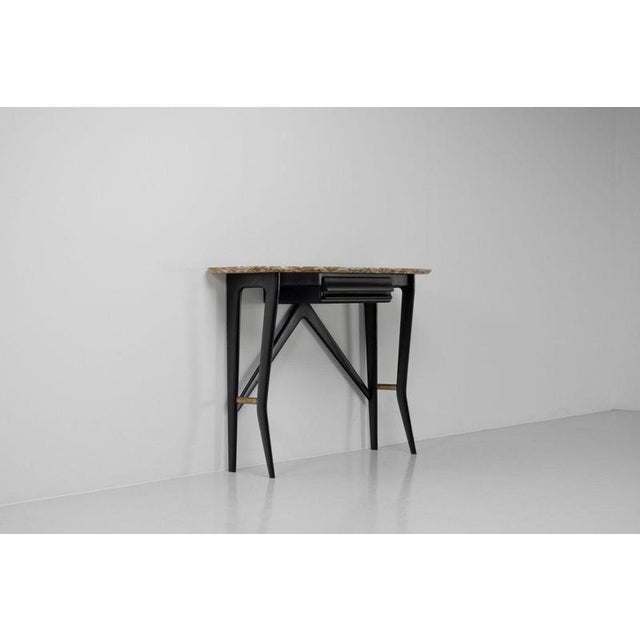 Stone Breccia Marble Console Table, Italy, 1950 For Sale - Image 7 of 14