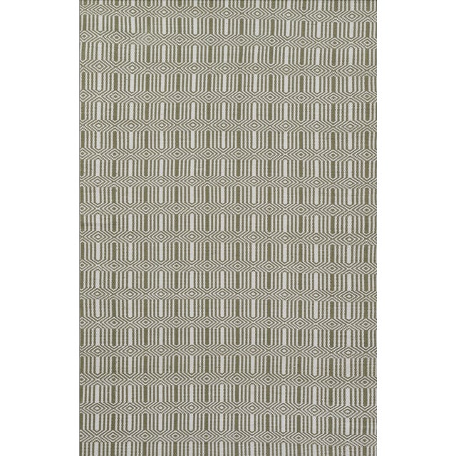 Erin Gates by Momeni River Holden Green Hand Woven Indoor Outdoor Rug 5' X 7'6" For Sale