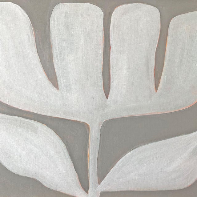 Original Framed Acrylic Botanical Painting Organic Boho Art Tulip Floral Wall Art by Tatiana Duperault For Sale - Image 4 of 4