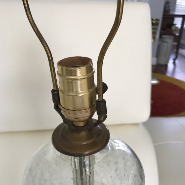 Vintage Crackle Glass Blenko Lamps A Pair Chairish