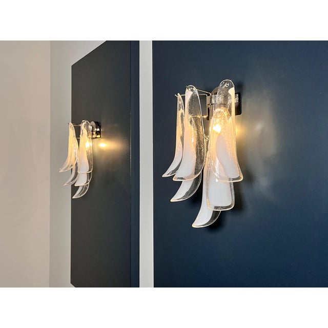Vintage Italian Murano Wall Lights from Mazzega, 1990, Set of 2 For Sale - Image 13 of 15