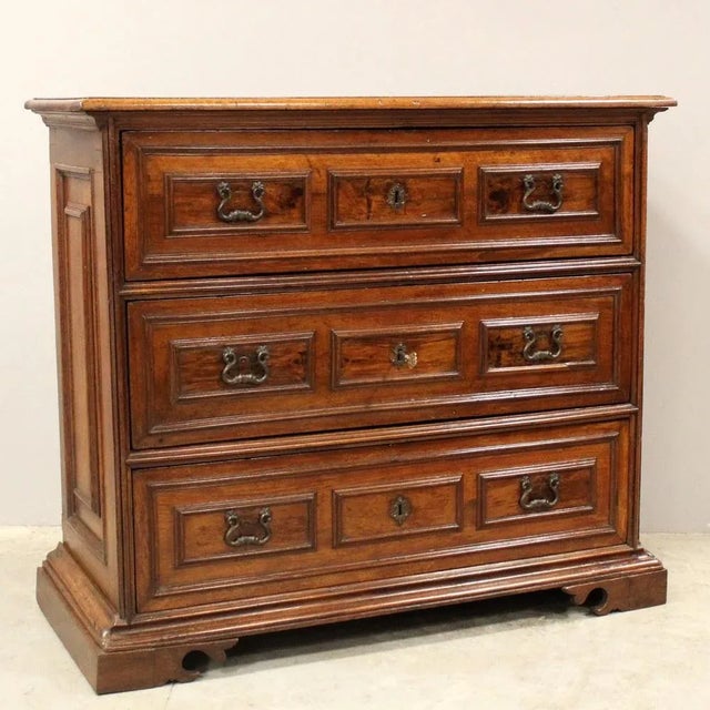 Canterano - chest of drawers with three drawers In solid walnut 1600s era Origin Italy - Emilia Romagna, Parma...