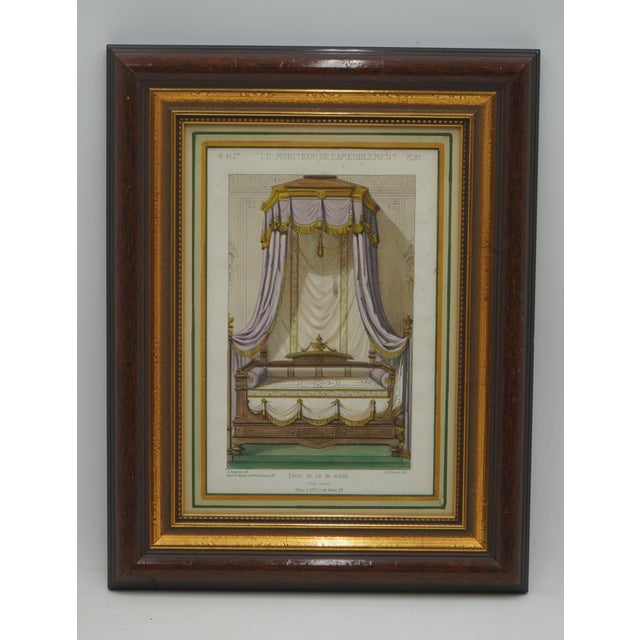 18th Century Set of 4 French 18th Century Hand Colored Engraving Etchings For Sale - Image 5 of 12