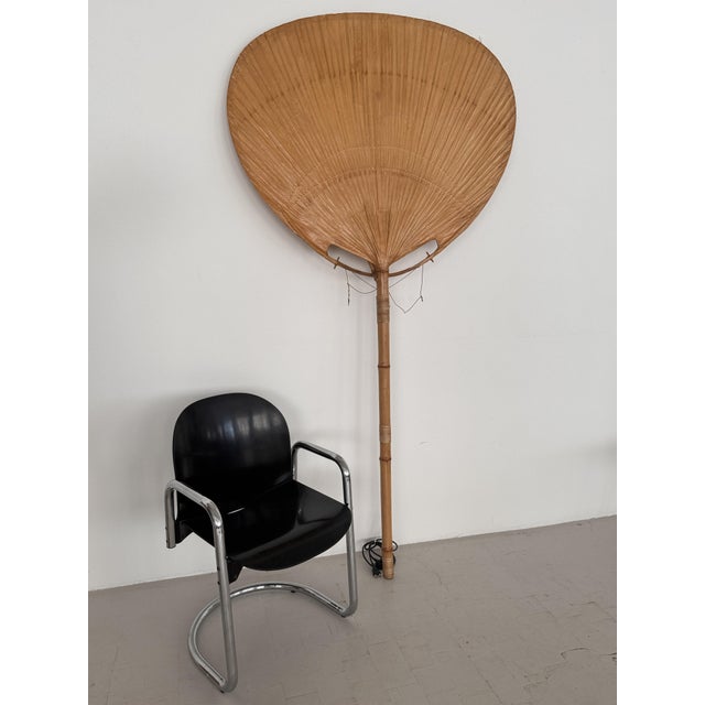 Light Yellow Uchiwa I Floor Lamp by Ingo Maurer for M Design, 1974 For Sale - Image 8 of 18