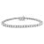 14K White Gold 3.0 Cttw Lab Grown Diamond Illusion-Set Miracle Plate Tennis Bracelet (F-G Color, VS1-VS2 Clarity) - Size 7.25" For Sale