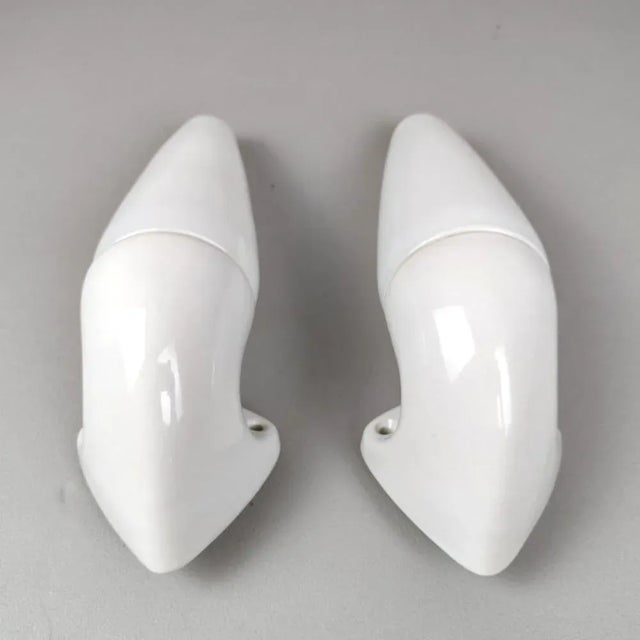 Glass Porcelain Bathroom Wall Lights by Sigvard Bernadotte for Ifo, 1950s, Set of 2 For Sale - Image 7 of 14
