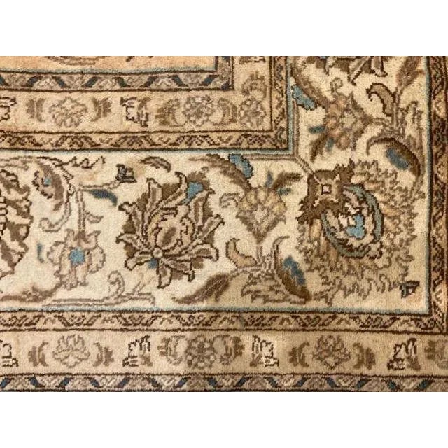 1970s Vintage Signed Square Persian Tabriz Rug For Sale - Image 9 of 12