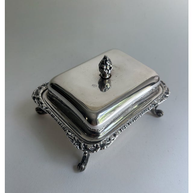 Vintage Seranco Silver Plate Covered Butter Dish For Sale In New York - Image 6 of 18