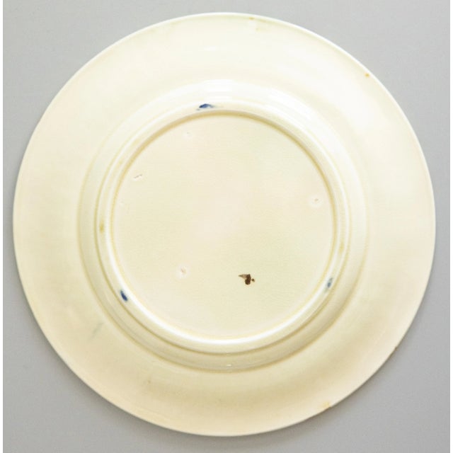Late 19th Century Antique French Majolica Acanthus Leaves & Ivy Plate, C. 1880 For Sale - Image 5 of 6