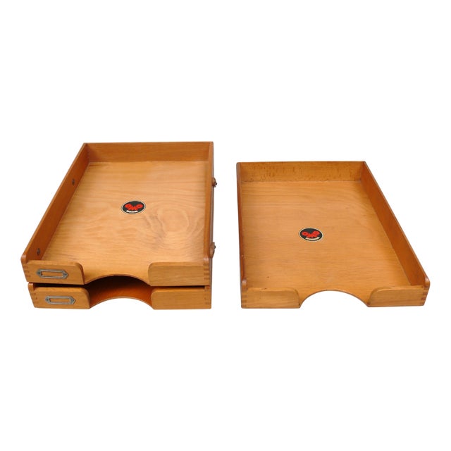 DIN A4 Storage Organizers from OMO, 1930s, Set of 2 For Sale