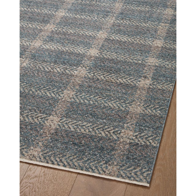 Angela Rose x Loloi Ember Blue / Beige 2'-7" x 7'-6" Runner Rug For Sale In Dallas - Image 6 of 6