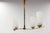 French Golden Chrome and Frosted Glass Ceiling Lamp in the style of Arlus, 1960 For Sale - Image 4 of 7