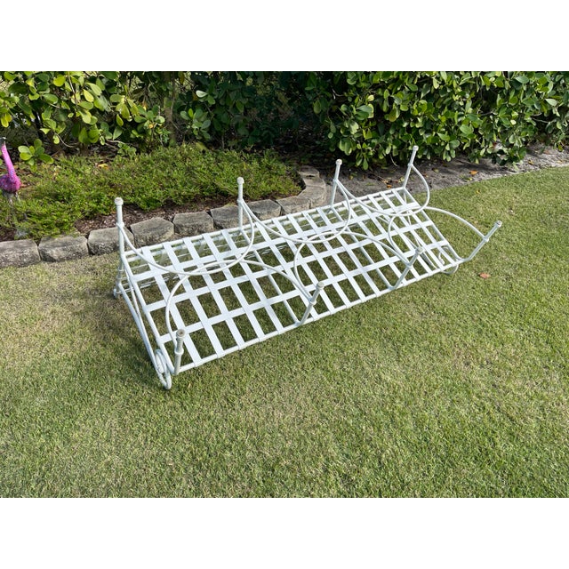 Brown Jordan Florentine Aluminum Outdoor Patio Sofa, White For Sale - Image 9 of 12
