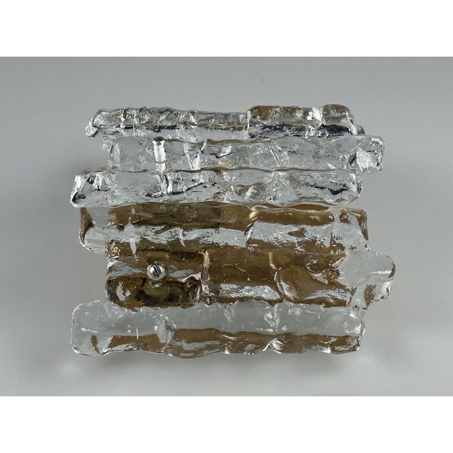 Vintage Ice Glass Wall Lamp by J.T. Kalmar, 1970s For Sale - Image 8 of 18