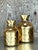Metal Vintage Boho Polished Brass Tethered Bags - Set of 2 For Sale - Image 7 of 10
