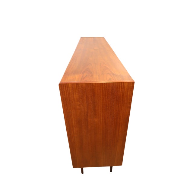 Brown Teak Cabinet with Sliding Doors by Holger Christiansen, 1960s For Sale - Image 8 of 15