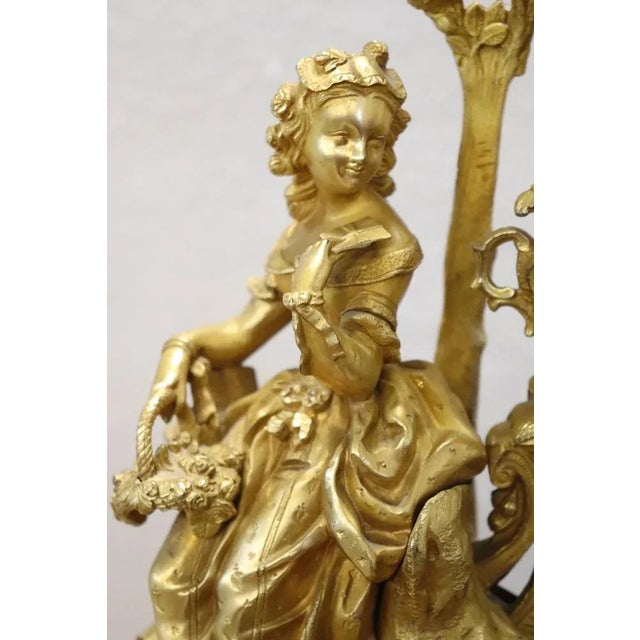 Antique Gilt Bronze Table Clock, 19th Century For Sale - Image 5 of 12