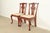 English Baker Furniture Style Georgian Carved Mahogany Side Chairs or Dining Chairs, Pair For Sale - Image 3 of 13