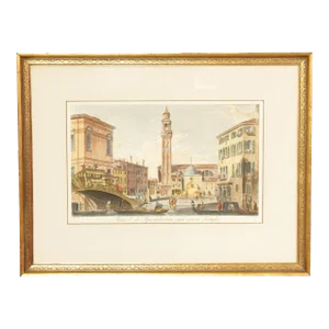 Italian Venetian 'View of Campo Dei Santi Apostoli' Art Print, After Canaletto