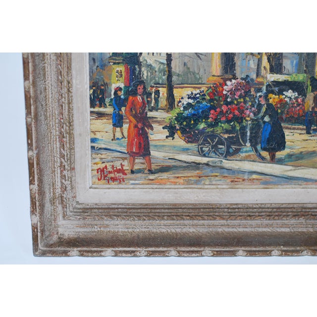 Antique 20th Century Oil on Canvas Painting of Paris' Montparnasse, Impressionist Style Oil on canvas, framed in a lovely...