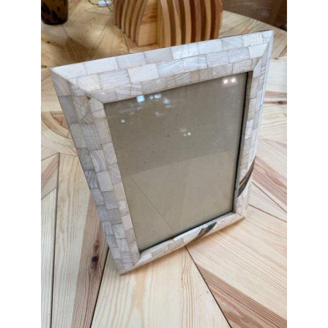 Mosaic Picture Frame With Turquoise Accents For Sale - Image 4 of 6