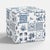 Not Yet Made - Made To Order Saunders French Seam Ottoman in Delft Print For Sale - Image 5 of 5