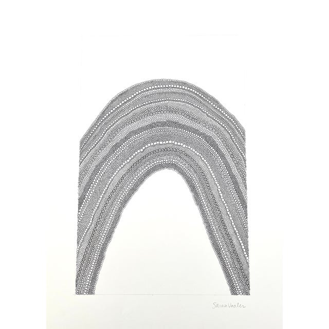 Minimalist Abstract Drawing With Black Ink For Sale