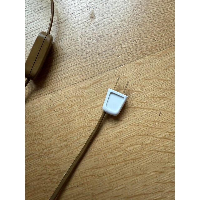 Vintage Willy Daro Attributed Brass & Agate Table Lamp With Silk Lamp Shade For Sale - Image 10 of 11