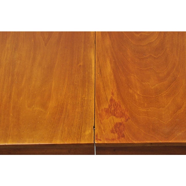 Antique American Empire 54" Square Mahogany Paw Foot Pedestal Base Dining Table For Sale - Image 10 of 18