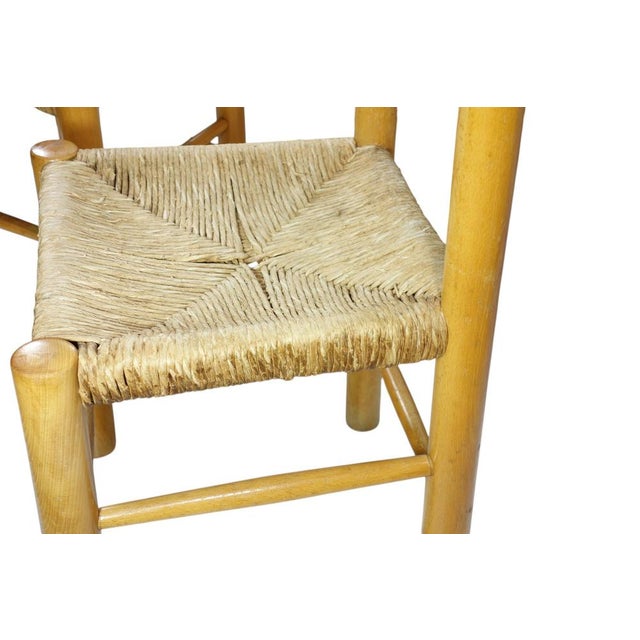 Dordogne Side Chairs attributed to Charlotte Perriand for Robert Sentou, 1960s, Set of 4 For Sale - Image 10 of 15