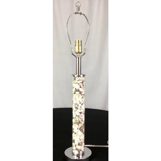 1980s Modern Nautical Coastal Seashell Table Lamp For Sale - Image 9 of 9