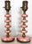 1940s Pair of Pink and Brass Boudoir Accent Lamps - a Pair For Sale - Image 6 of 6