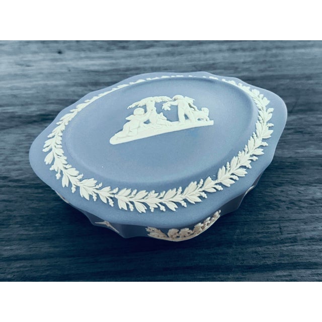 Ceramic Blue Jasperware Trinket Box from Wedgwood For Sale - Image 7 of 13