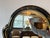 Wood Large Ebonized Hand Painted & Gilded Chinoiserie Wall Mirror For Sale - Image 7 of 13