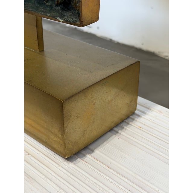 Dirce De Assis Cavalcanti Attr. Bronze Sculpture in Polished Bronze Frame, 1990s For Sale - Image 14 of 17