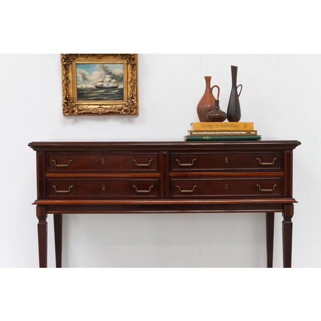 Danish Hepplewhite Mahogany Console Table from Farre Møbelfabrik, 1970s For Sale - Image 3 of 18